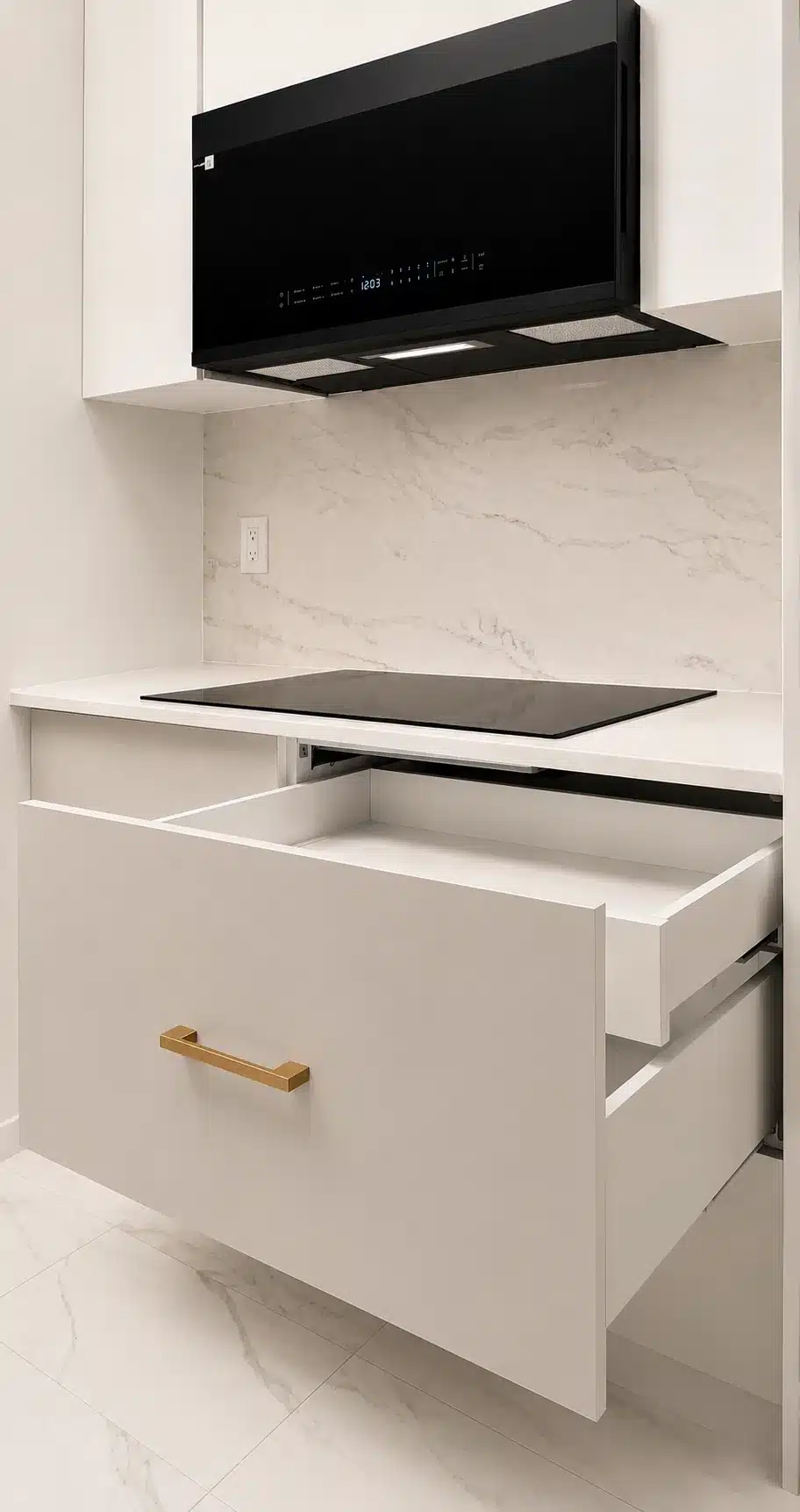 Tiroir intérieur dans la cuisine Limakdéco de Pointe-Claire