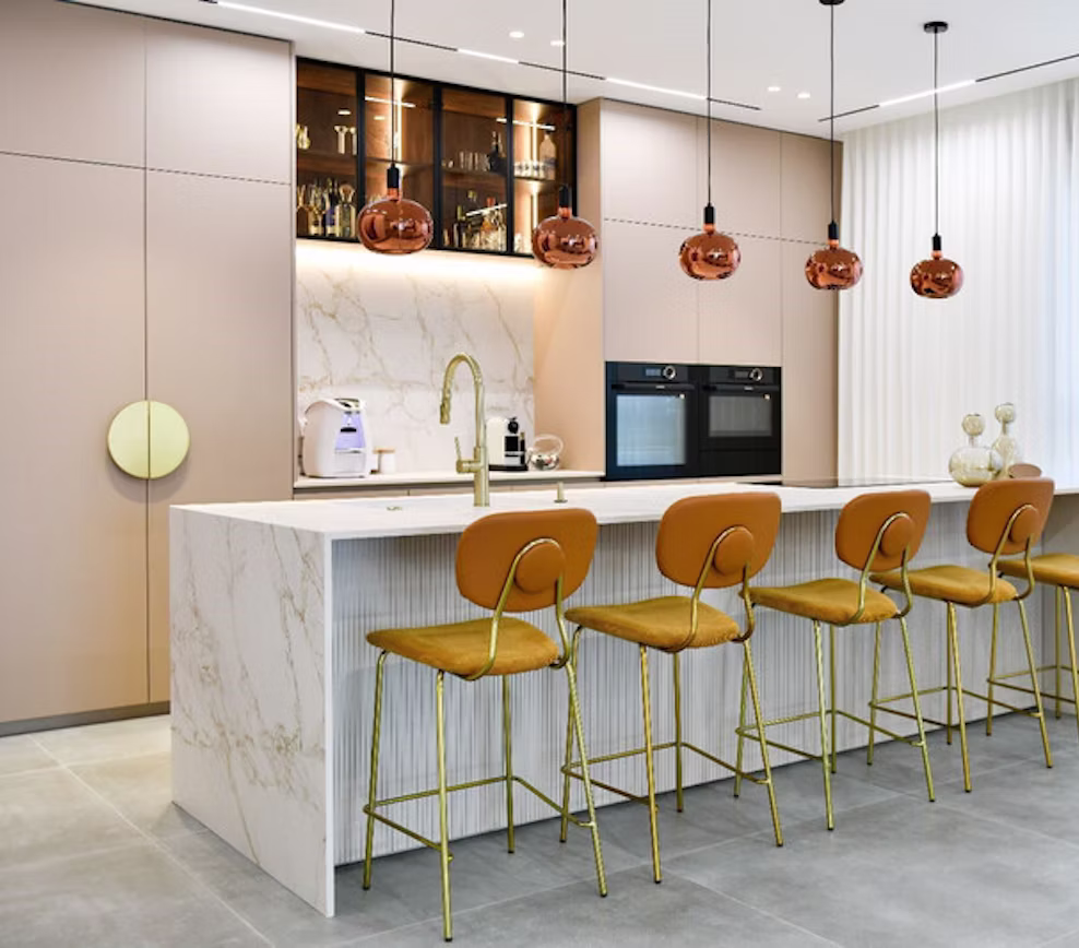Dekton kitchen countertop in a Montréal home by Limakdéco